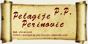 Pelagije Perinović vizit kartica